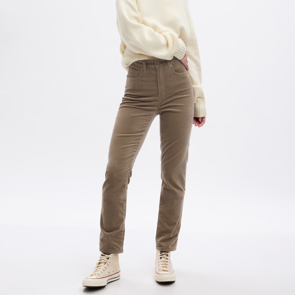 GAP High Rise Velvet Vintage Slim Jeans